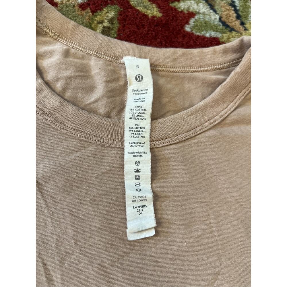 Lululemon Swiftly Tech/ Cotton Tee Shirt Lot Of 2 Women’s Size 8 Bundle Pink Top - Picture 11 of 13
